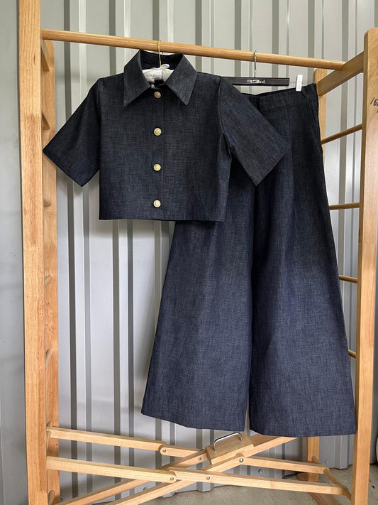 Compleu de denim din bumbac