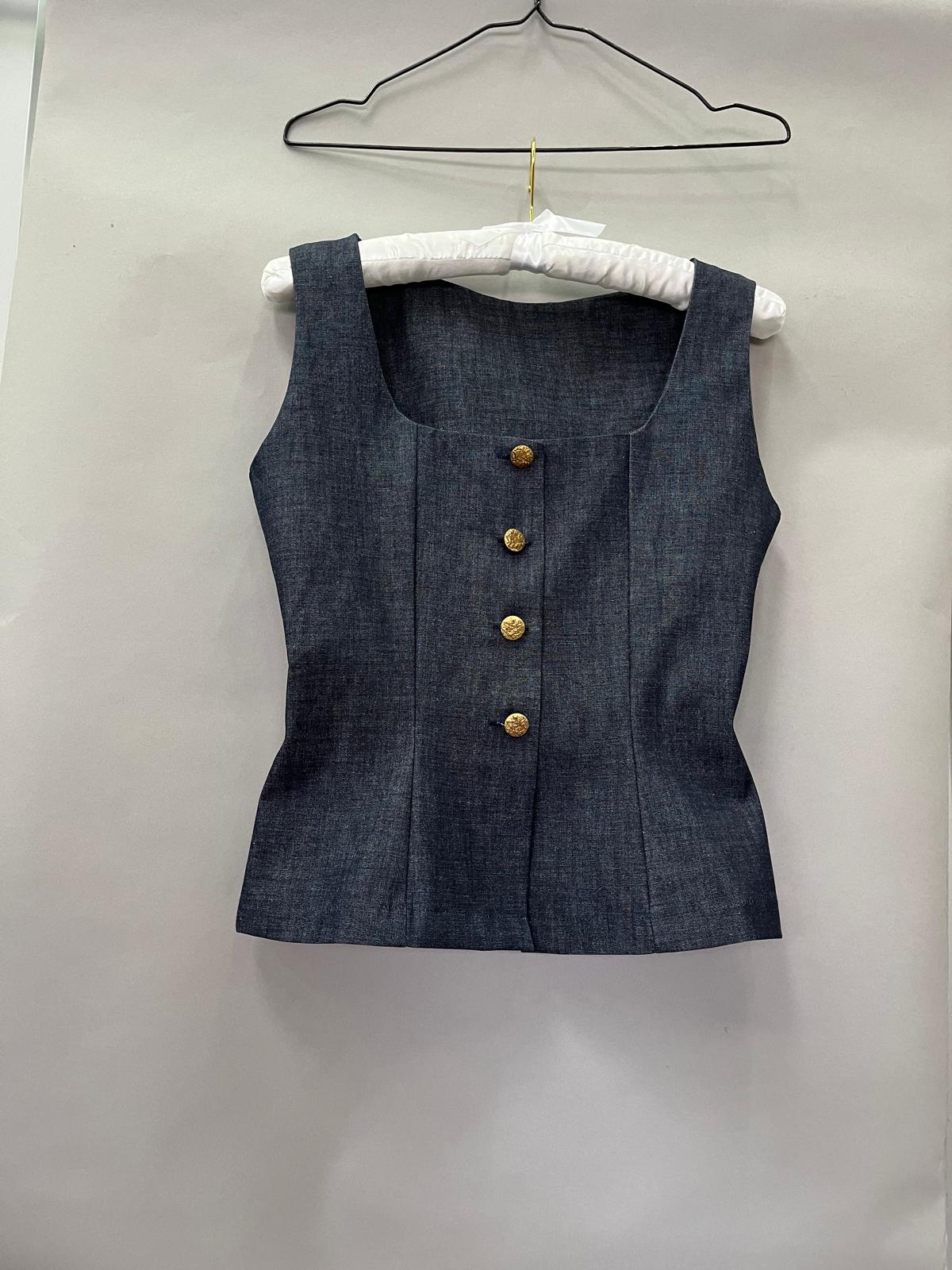 Compleu din denim de bumbac