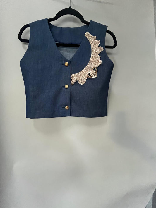 Compleu de denim cu aplicatie